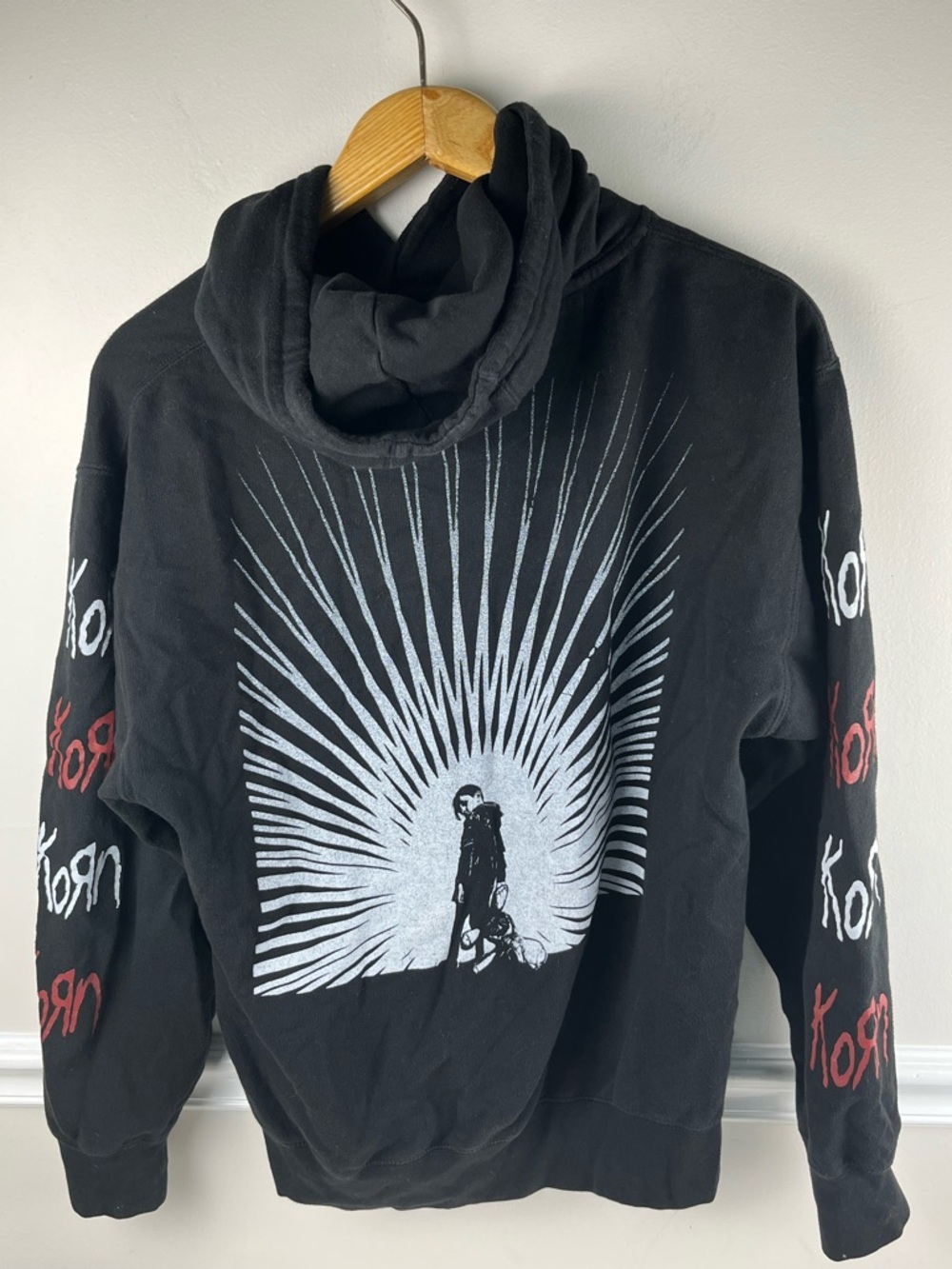 Korn Black Graphic Pullover Hoodie